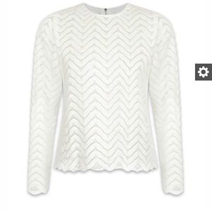 Anne Fontaine White Zig Zag shirt